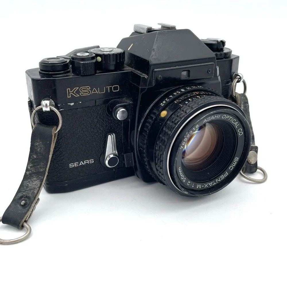VTG SearsKS Auto 35mm SLR Camera Asahi Pentax 50mm f/2 Lens+Nikkor 50mm f/1.4‎